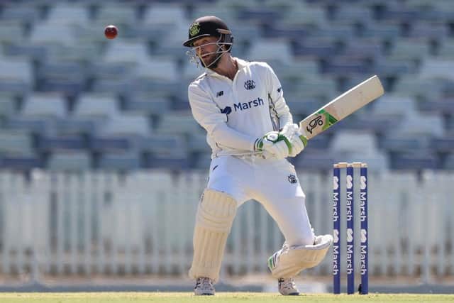 Sam Whiteman in action for Western Australia during the 2022 Sheffield Shield Final against Victoria