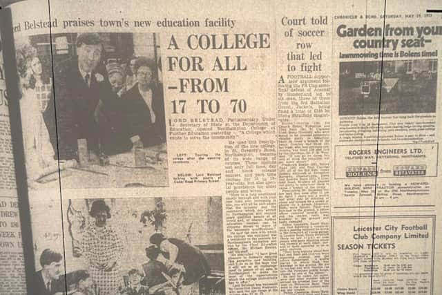 Chronicle & Echo's coverage of when Northampton College first opened.