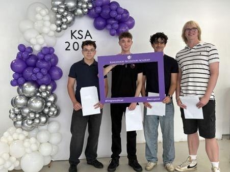 Nazar Takacs, Ethan McInulty, Tarik Mohammed-El-Sayed and Deividas Gedvilas at Kingswood Secondary Academy