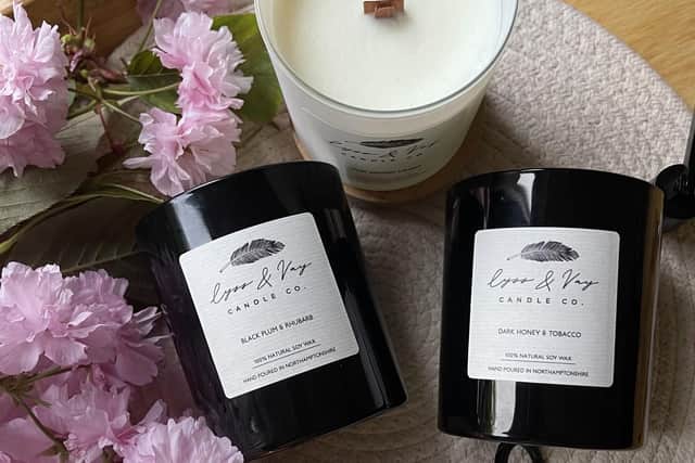 The business offers 100 percent cruelty-free and luxury soy candles, hand poured with love in Northamptonshire.