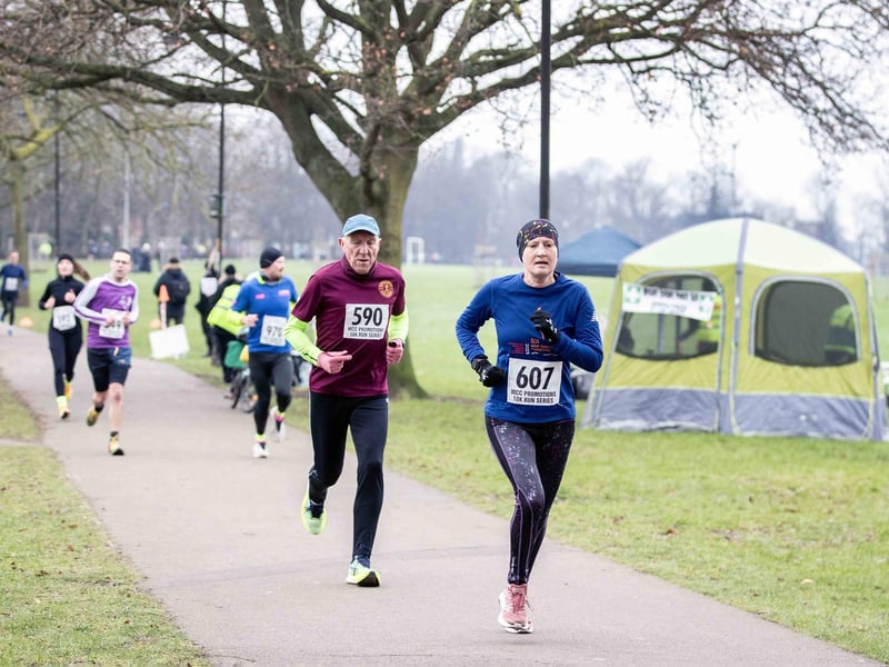 Runners braved the cold on Sunday January 12 to take on the charity race at The Racecourse.