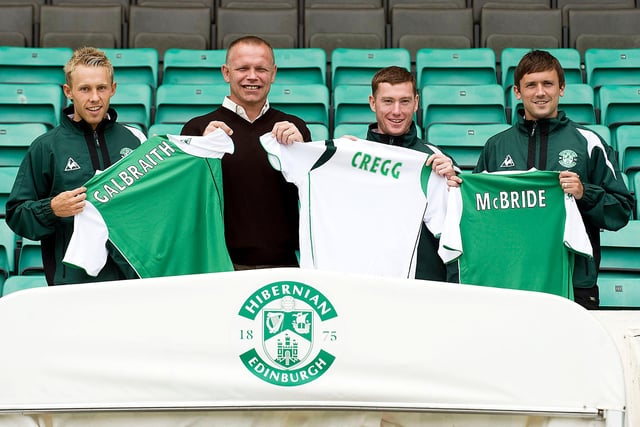 John Hughes looks underwhelmed with the signings of Danny Galbraith, Patrick Cregg and Kevin McBride. Galbraith would go on to score a winner at Celtic Park.