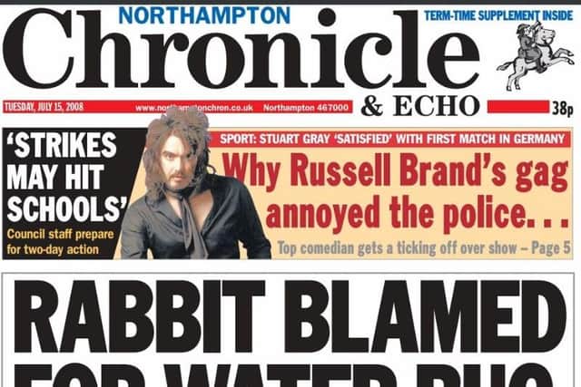 The incident was reported in the print copy of the Chronicle & Echo newspaper on July 15, 2008.