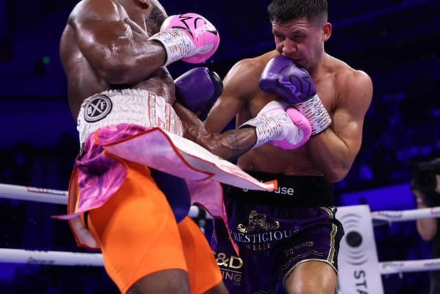 Action from Kieron Conway 's win over Linus Udofia (Picture: Mark Robinson / Matchroom Boxing)