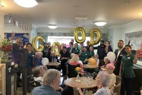 Juniper House Staff and residents celebrating rating