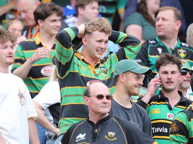 Saints fans at Twickenham on Saturday June 20