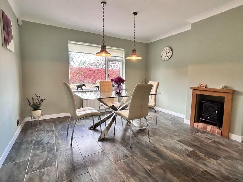 A quaint breakfast room is also a perfect spot to entertain guests
