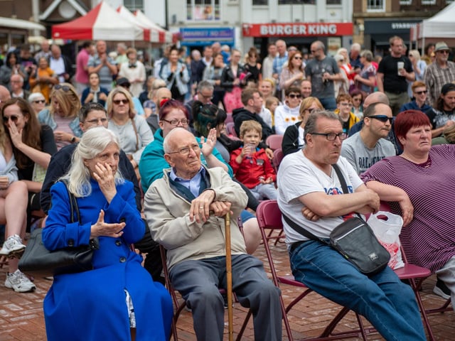 Crowds watching acts perform at Northampton Music Festival 2022. Photo by David Jackson.