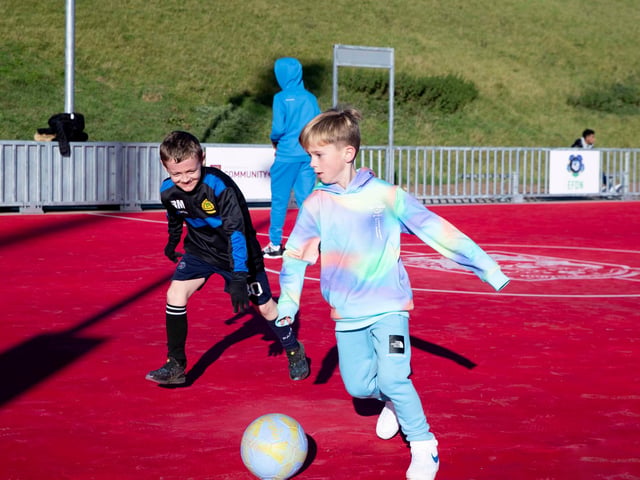 The new community all-weather pitch here at Sixfields was officially opened at Saturday’s Community Day game. Pictures by Kirsty Edmonds