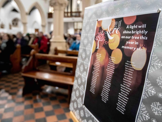 The service, hosted by Cynthia Spencer Hospice, took place on Tuesday (December 10), and encouraged people to remember loved ones this Christmas.