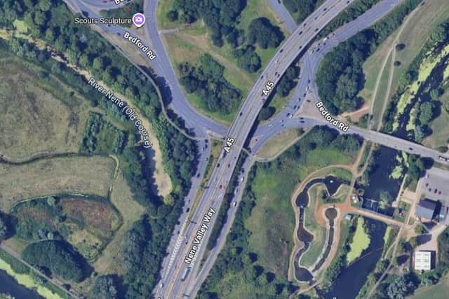 The collision occurred on the eastbound carriageway of the A45, just after the Barnes Meadow Interchange.