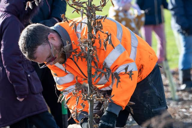A tree being planted at another recent RAIN event, which took place in Oakley Vale.