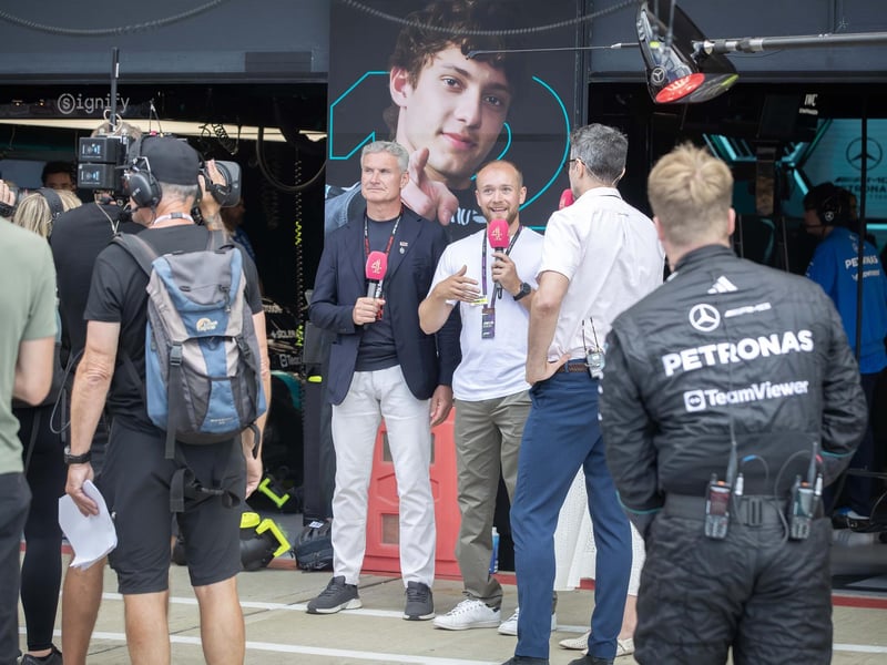 David Coulthard, the former Formula One driver and TV pundit Billy Monger