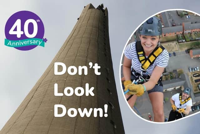 Lymphoma Action is holding its "Don't Look Down" challenge at the tower on Saturday, September 19