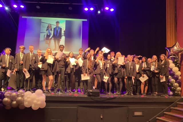 Weston Favell Academy pupils celebrate at The Deco