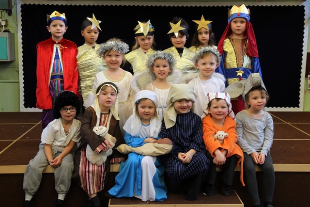 Pupils from Earls Barton Primary School nativity play in 2014.