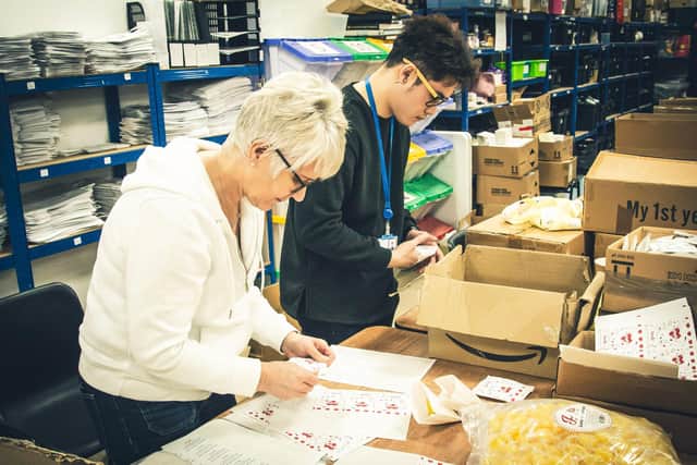 Barclaycard volunteers hard at work.