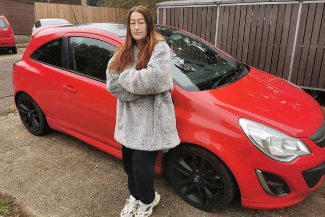 Stef Winyard slept in her car last night due to worsening conditions in her NPH flat