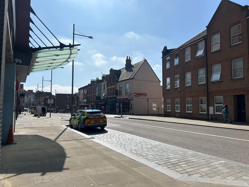 Police presence seen throughout the town this morning, including in Mare Fair.