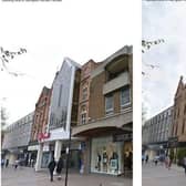 An artist's impression of what the Market Walk Abington Street facade could look like (right) compared to what it is now (left)