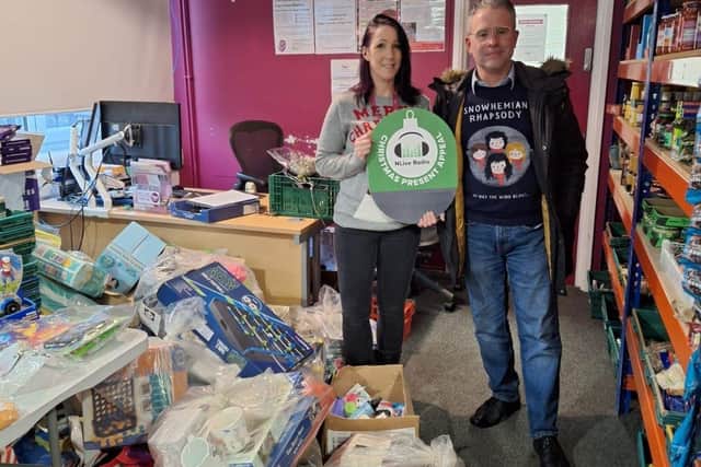 Presents being delivered to the Hope Centre