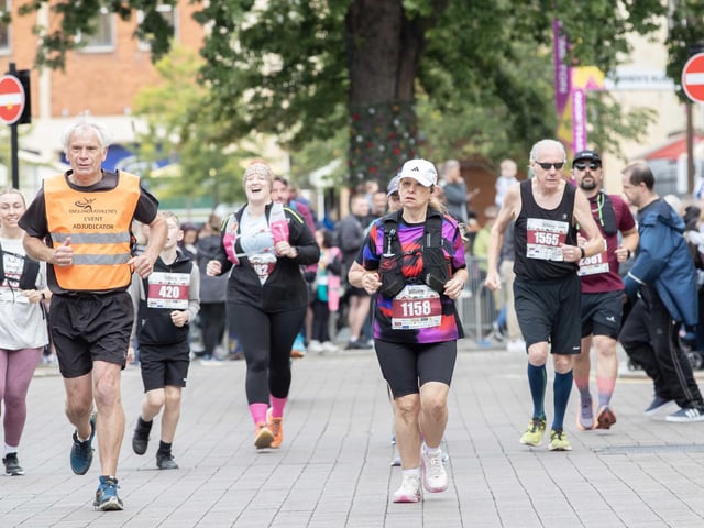 Hundreds of runners took part in the half marathon around the town on Sunday September 14.