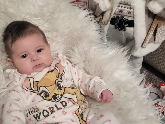 Harper Rae who will be four months old on Boxing Day.