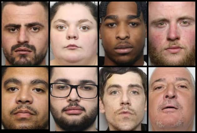 Faces of a few of the offenders locked up by Crown Court judges during October 2023