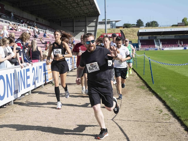 Hundreds of runners took part in the race on Sunday June 25, which started and finished at Sixfields stadium.