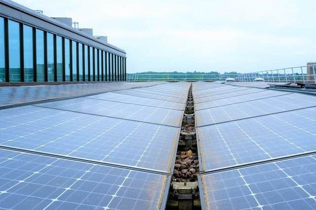 Solar panels on One Angel Square