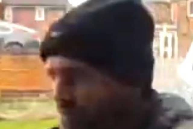 Police would like to speak to the man in the image.
