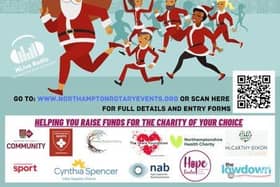 Northampton Rotary Charity Santa Fun Run poster.