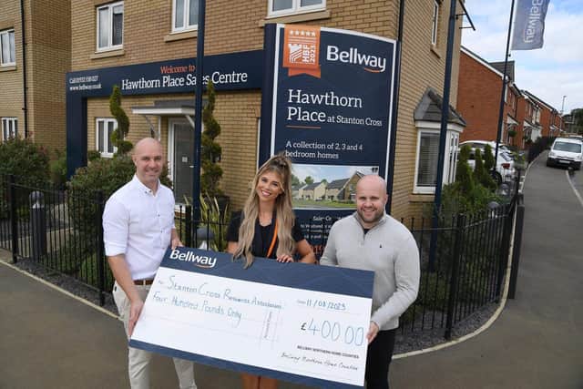 Chairman of Stanton Cross Resident Association Arron, Vice Chairman Dominic and Sales Advisor Lily 