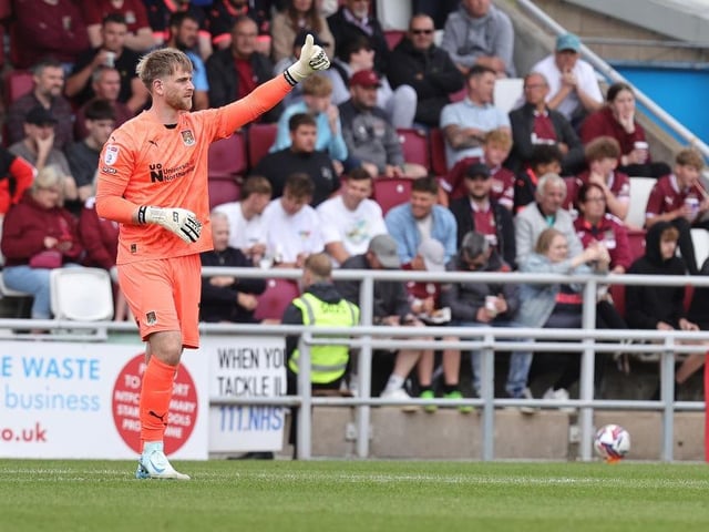 His defence were effective in limiting Burton's entries into the penalty box and therefore reducing the threat on his goal. Clawed away Sweeney's header and made two or three routine saves from long-range efforts. Did enough to save at Whitfield's feet too... 7.5