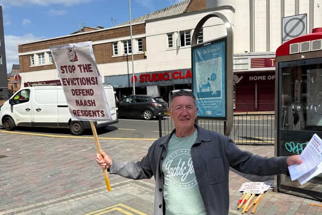 Tenants handing out leaflets