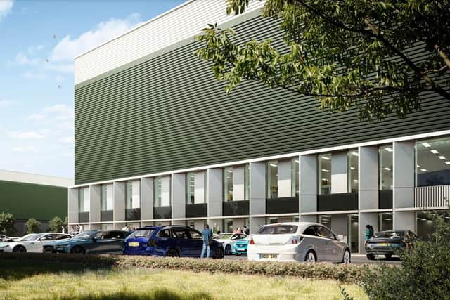Here's an artist's impression of what the DHL warehouse could look like