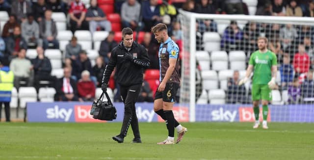 Sam Sherring joined the treatment room with an injury picked up at Stevenage.