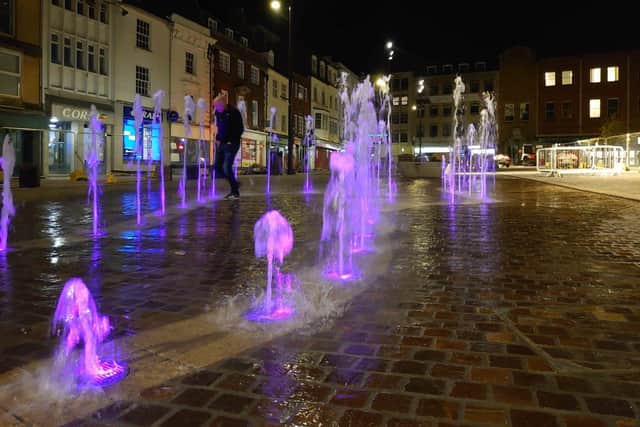 The new water fountain in Northampton’s Market Square