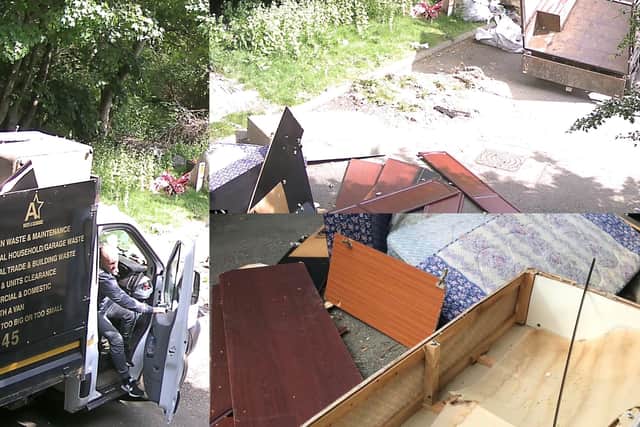 Waste was dumped in Banbury Lane, Northampton. Photo: WNC.