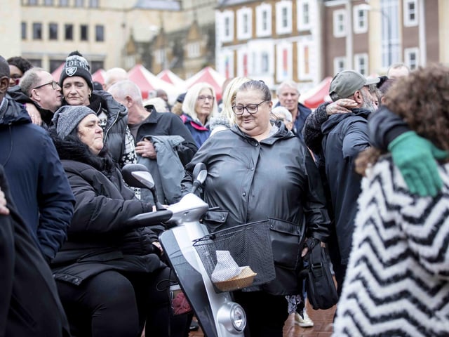 The memorial service for well-known Northampton homeless man George Murray was held on Sunday (November 6) in the Market Square