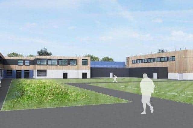 A 3D render of how 'Northampton School' near Thorpeville will look once complete