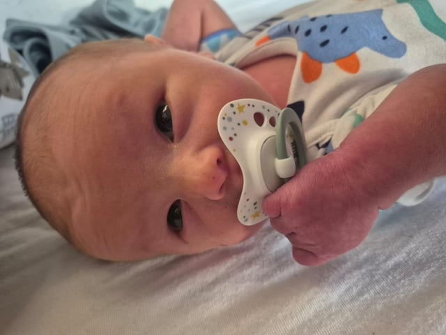 Tommy Jax born at 11.39pm on December 15 at Northampton General Hospital, weighing 7lbs 12oz.