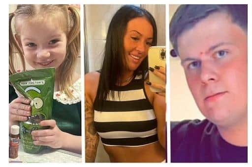 Victims of the house fire in Rushton Mayci Fox, Emma Conn and Louie Thorn