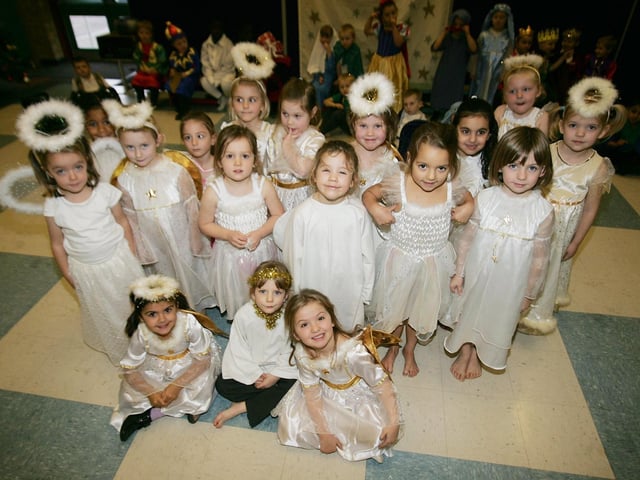Pupils at the Simon De Senlis primary School dressed up for their Christmas nativity.