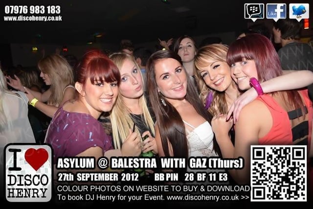 Nostalgic pictures from a 2012 night out at Balestra