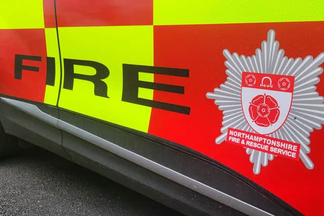 Firefighters were called to a car fire on the A428 near West Haddon.