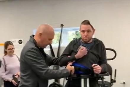 Simon pictured at Reach for Health Centre in Autumn 2022.