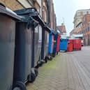With millions currently being invested in regeneration works, businesses will be urged to make sure bins are appropriately stored and only put out when they are due to be collected – or they could face enforcement. Photo: WNC.