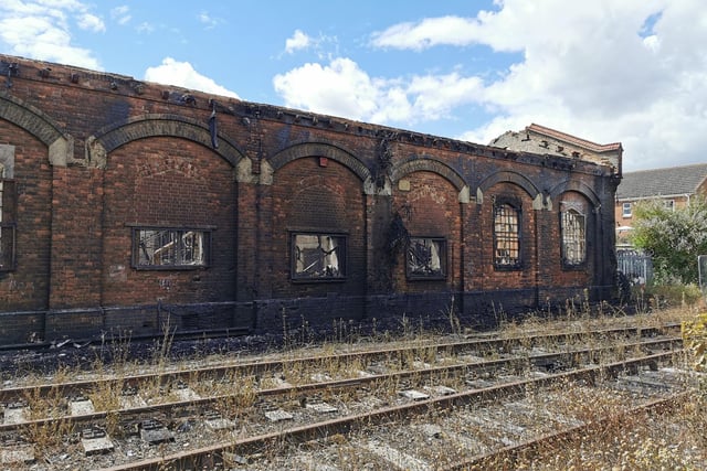 Pictures show the damage caused by blaze which ripped through National Rail Depot building in Cotton End