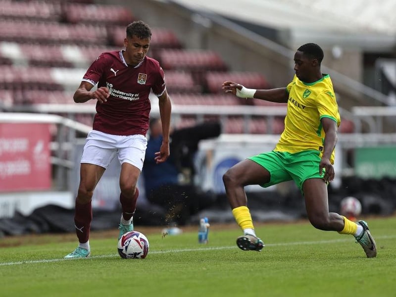Neo Dobson attempts to get past Emmanuel Adegboyega
